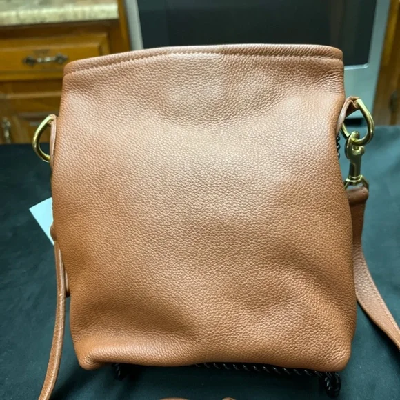NWT, Beautiful, Hand Crafted Leather, Small Bucket Bag by AllieJaymes. - Picture 2 of 16
